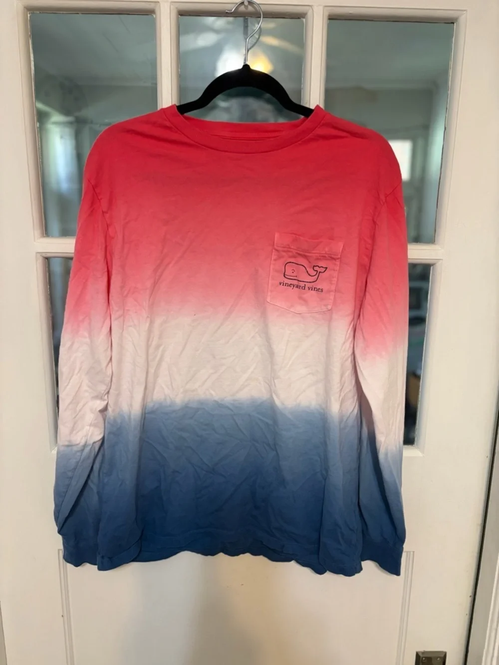 Vineyard Vines ombré Crewneck LS Tee - Picture 2 of 3